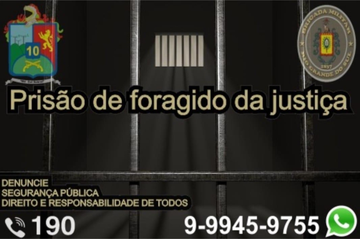 Brigada Militar efetua prisão de indivíduo foragido da Justiça pelo tráfico de drogas