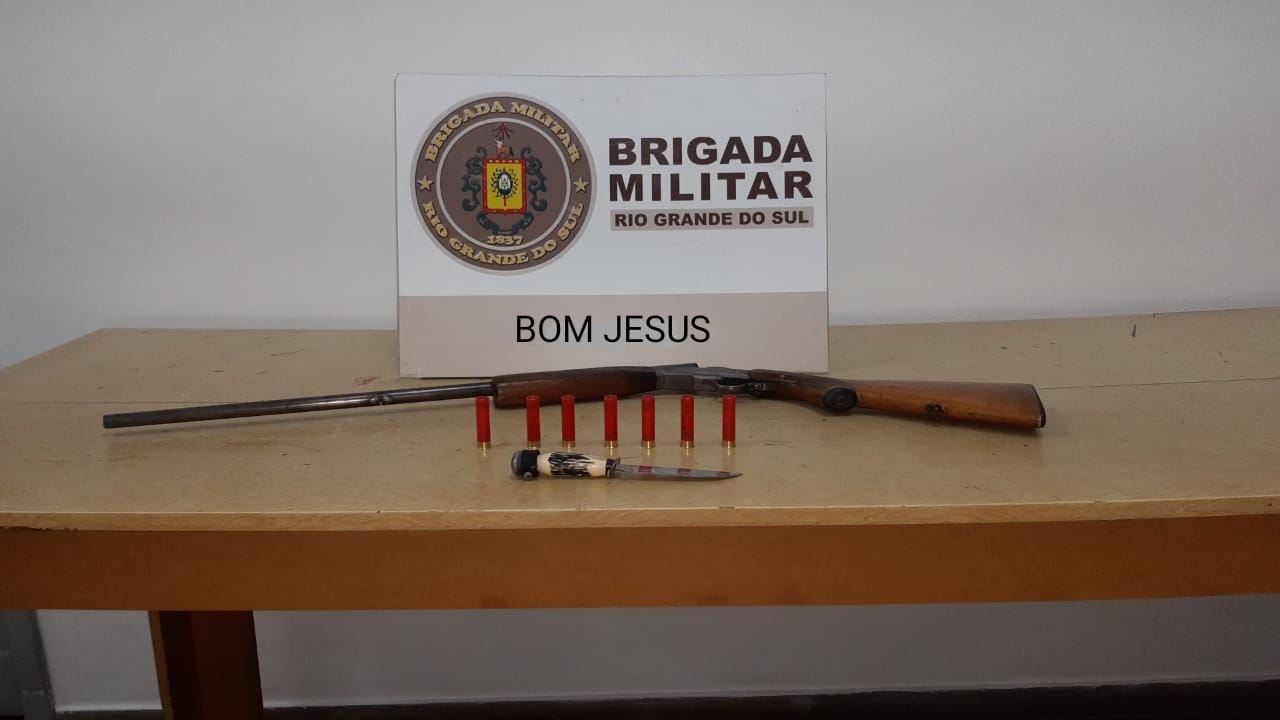 Brigada Militar efetua prisão por porte ilegal de arma de fogo em Bom Jesus