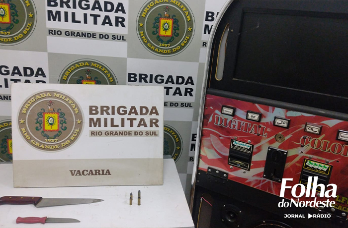Brigada Militar apreende munições e prende homem por perturbação do sossego em Vacaria