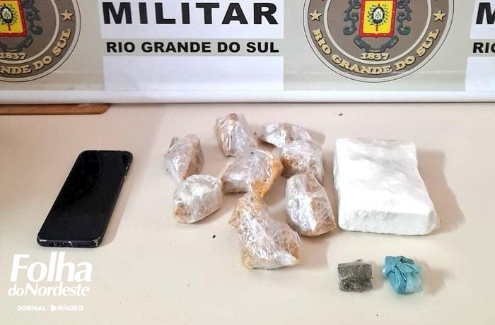 Brigada Militar prendeu homem e apreendeu adolescente por tráfico de drogas em Bom Jesus