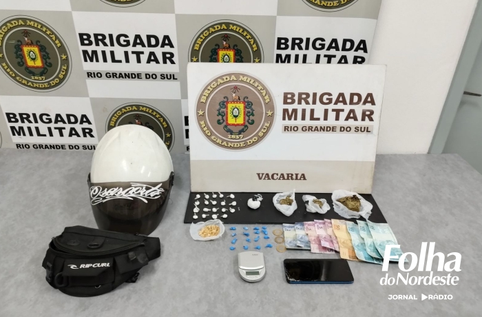Homem é preso por tráfico de drogas após perseguição na BR-116 em Vacaria