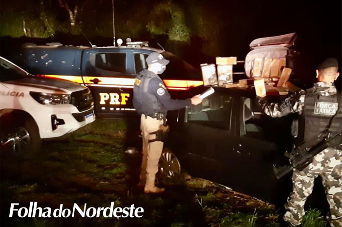 PRF prende três traficantes e apreende 26 quilos de maconha na BR 285