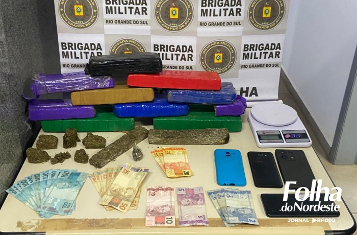 Ação da Brigada Militar resulta em prisão por tráfico no bairro Oliveira, em Lagoa Vermelha