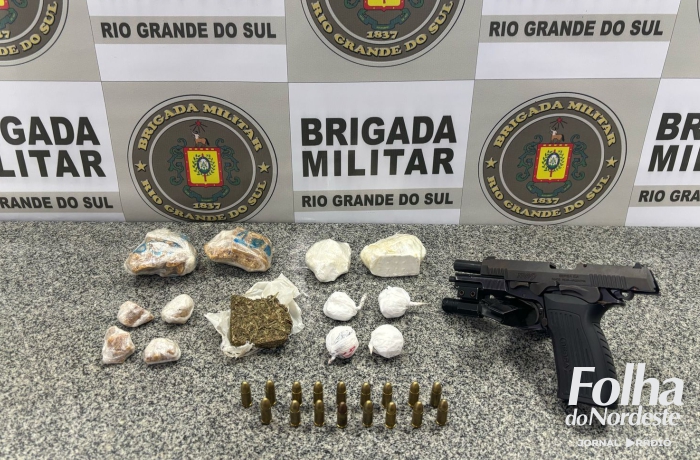 Brigada Militar apreende mochila com armas e drogas em Lagoa Vermelha