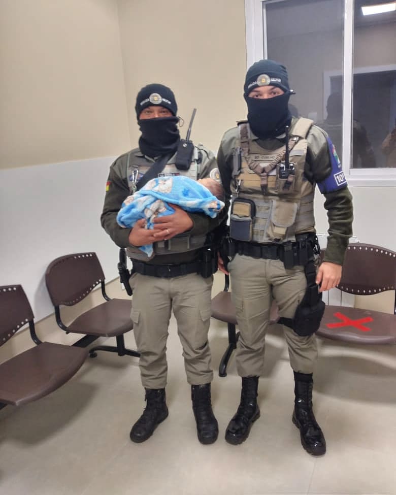  Brigada Militar salva bebê engasgado e com ausência de respiração em Vacaria