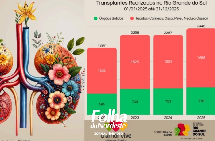 Rio Grande do Sul registra melhor resultado em transplantes dos últimos quatro anos