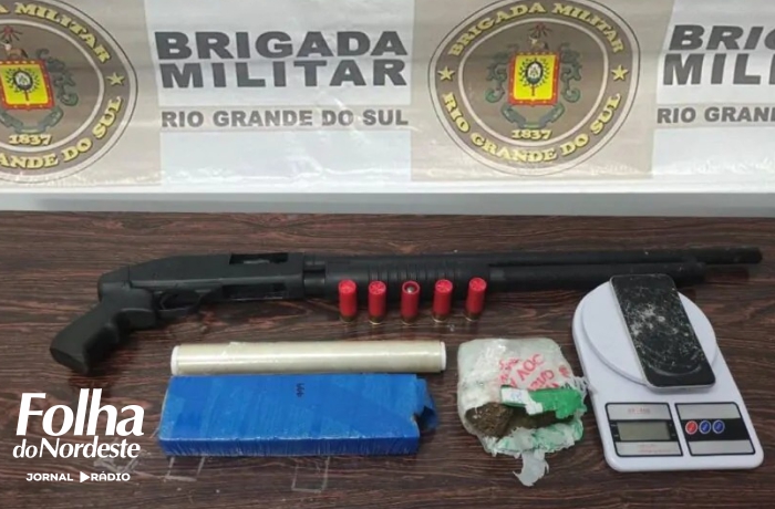 Brigada Militar apreende menor com arma e droga em Lagoa Vermelha