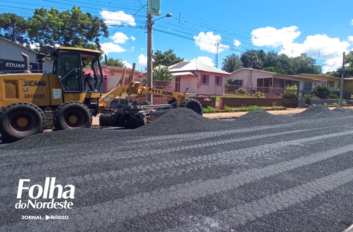 Prefeitura de Lagoa Vermelha inicia reperfilagem asfáltica na Avenida Benjamin Constant