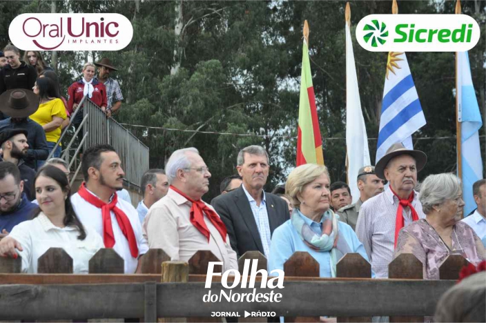 Autoridades convidadas para o VII Rodeio Internacional e XXII Festa Nacional do Churrasco