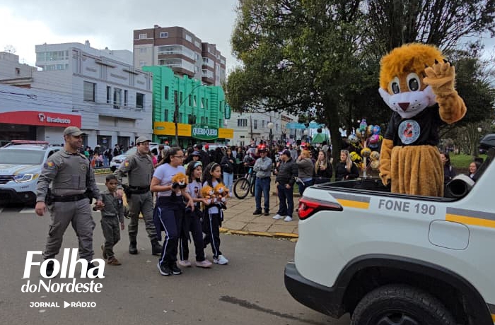 Brigada Militar participa do Desfile Cívico de 7 de Setembro em Vacaria