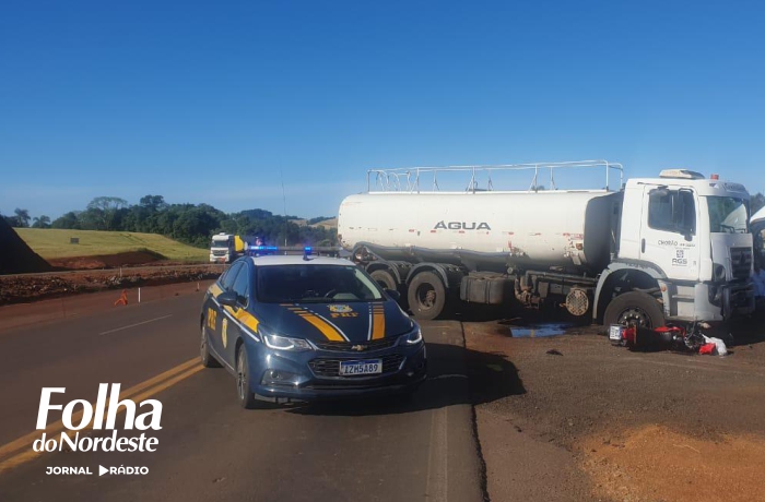 Colisão frontal deixa uma vítima fatal em acidente na BR 153, em Erechim