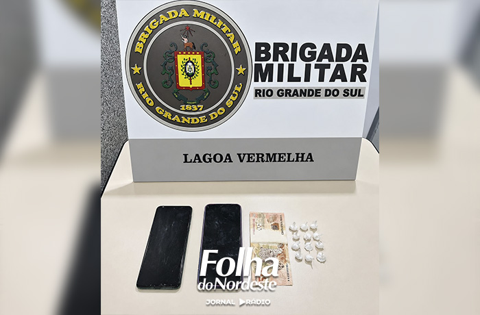 Brigada Militar prende duas pessoas por tráfico de drogas após perseguição em Lagoa Vermelha