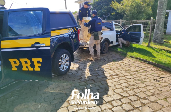 PRF prende homem com carga de cigarros contrabandeados após perseguição em Vacaria