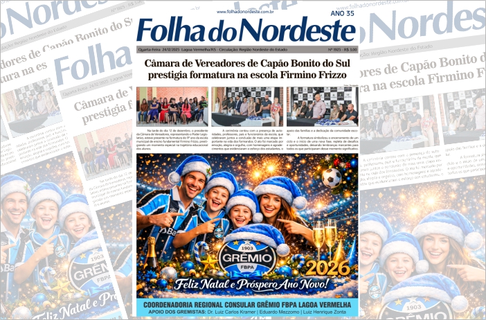 Folha do Nordeste não circulará excepcionalmente no dia 26 de dezembro