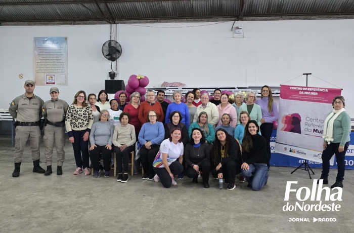 Patrulha Maria da Penha participa de roda de conversa do Agosto Lilás em Vacaria