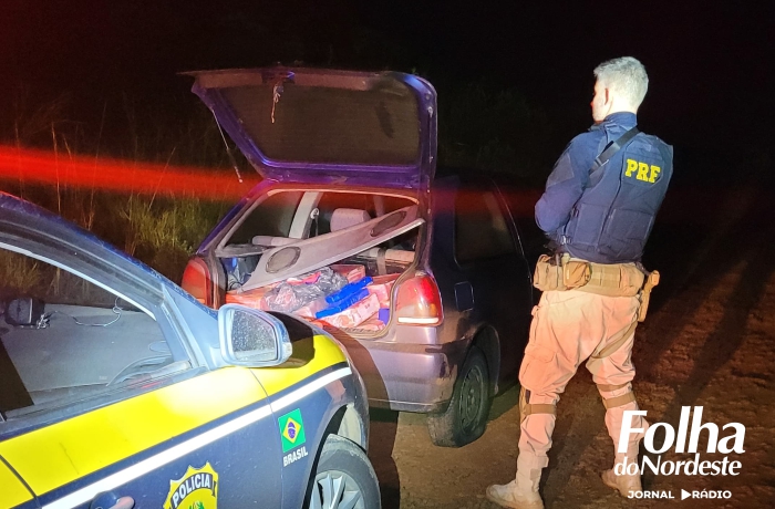 PRF apreende 150 kg de maconha em veículo