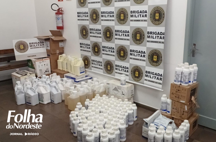 Brigada Militar recupera produtos furtados após perseguição em Vacaria