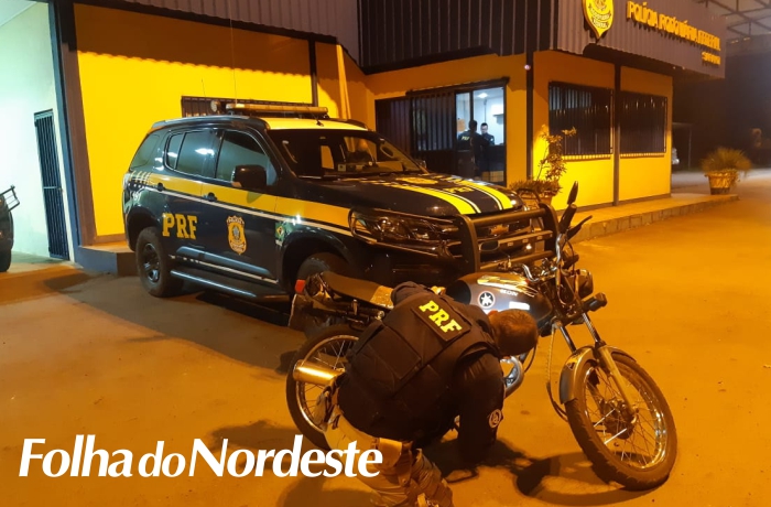 Polícia Rodoviária Federal prende procurado pela justiça com motocicleta furtada 