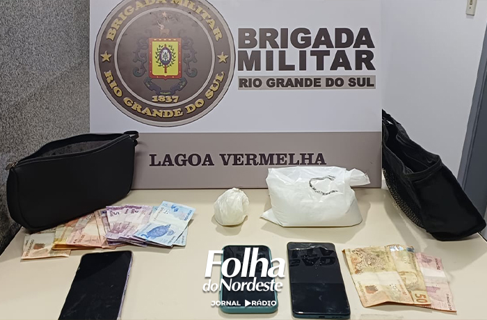 Brigada Militar prende mulher e apreende três menores por tráfico de drogas em Lagoa Vermelha