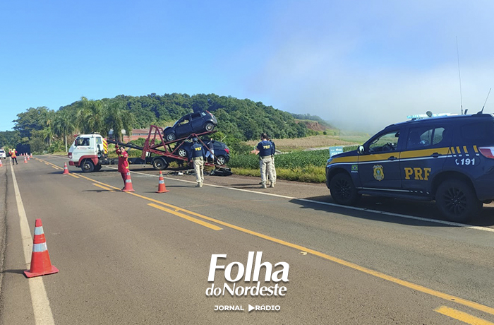 Uma morte em colisão frontal na BR-480 em Erechim
