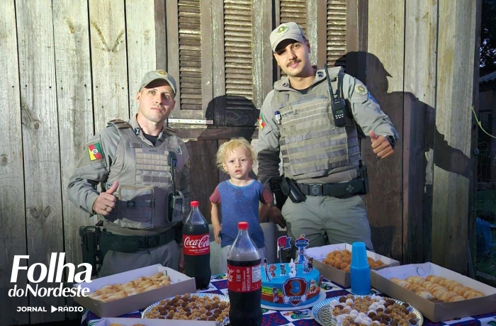 Brigada Militar participa de aniversário de criança