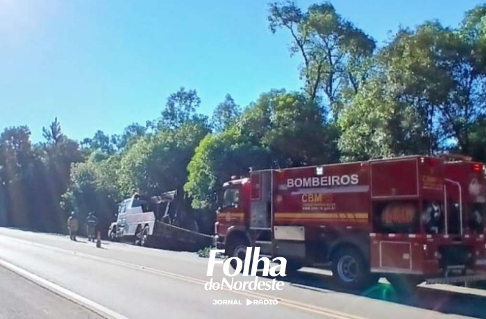 Acidente na BR-285 deixa cinco feridos em Lagoa Vermelha
