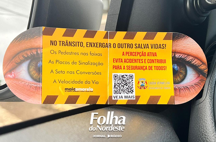 Maio Amarelo reforça conscientização para um trânsito mais seguro em Lagoa Vermelha
