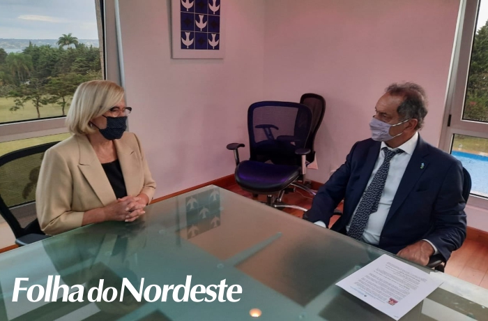 Ana Amélia Lemos recebeu embaixador da Argentina