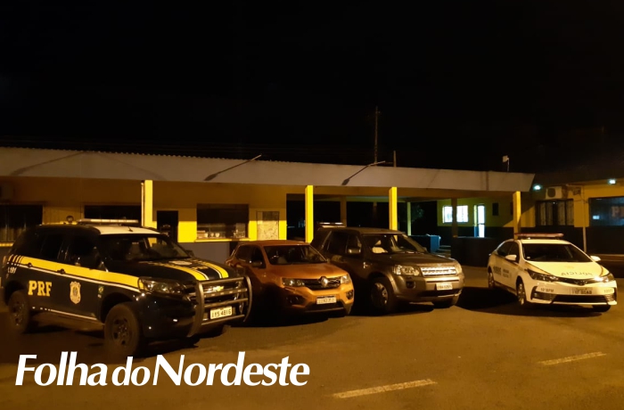 Dupla é presa pela PRF e BM levando carro roubado para trocar por drogas no Paraguai