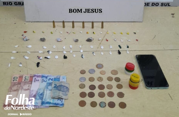Brigada Militar prende homem por tráfico de drogas em Bom Jesus