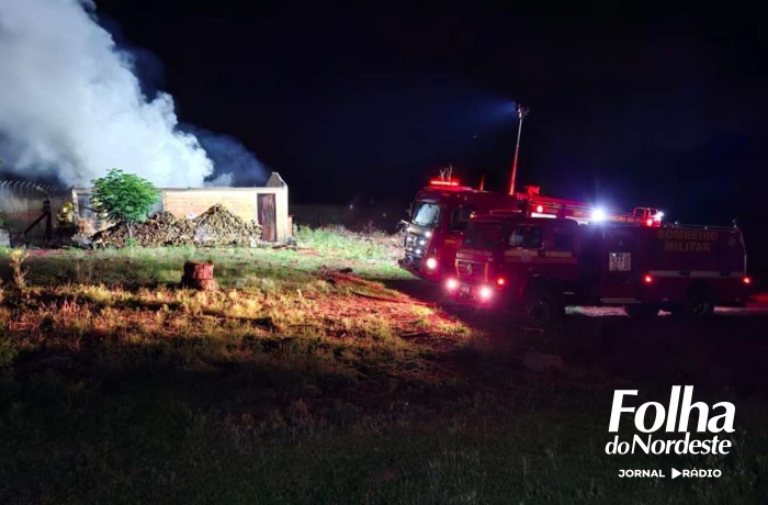 Incêndio destrói galpão do Lar do Idoso José e Rosalina Koehler em Tapera