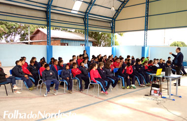 Vereador Braulio visita alunos da Escola Municipal Marcílio José Machado