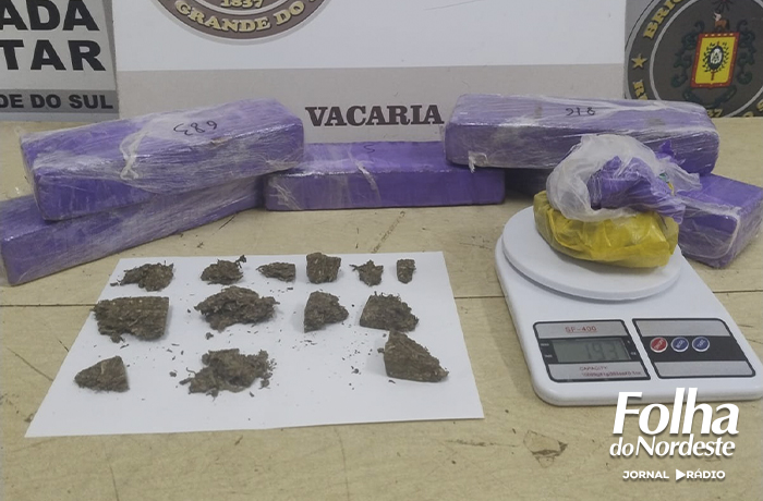 Adolescente é apreendido com 3,9 Kg de maconha em Vacaria