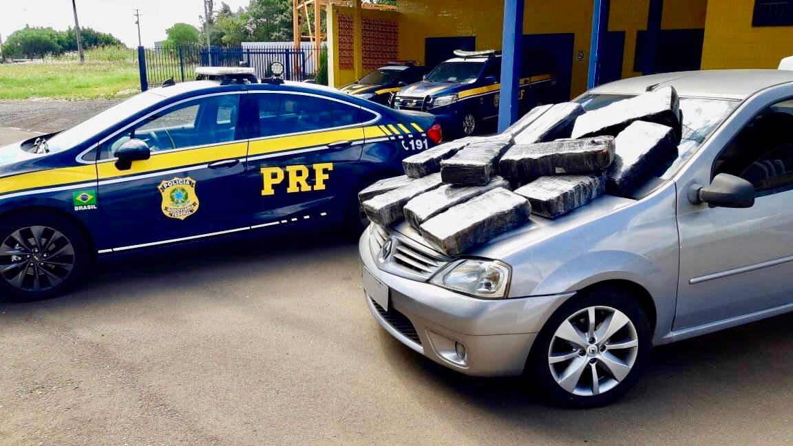PRF prende mulher transportando mais de 150 quilos de maconha