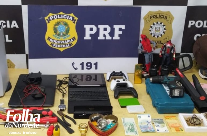 PRF prende três homens com produtos furtados de residências em Canela e Vacaria