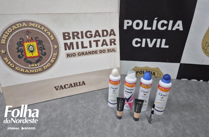 Brigada Militar prende homem por furto no centro de Vacaria
