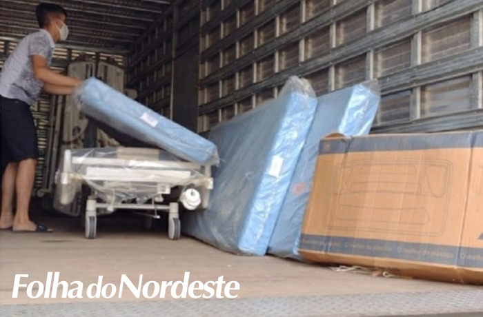 Hospital São Vicente de Paulo, em Passo Fundo, recebe equipamentos para abrir 10 novos leitos de UTI Covid
