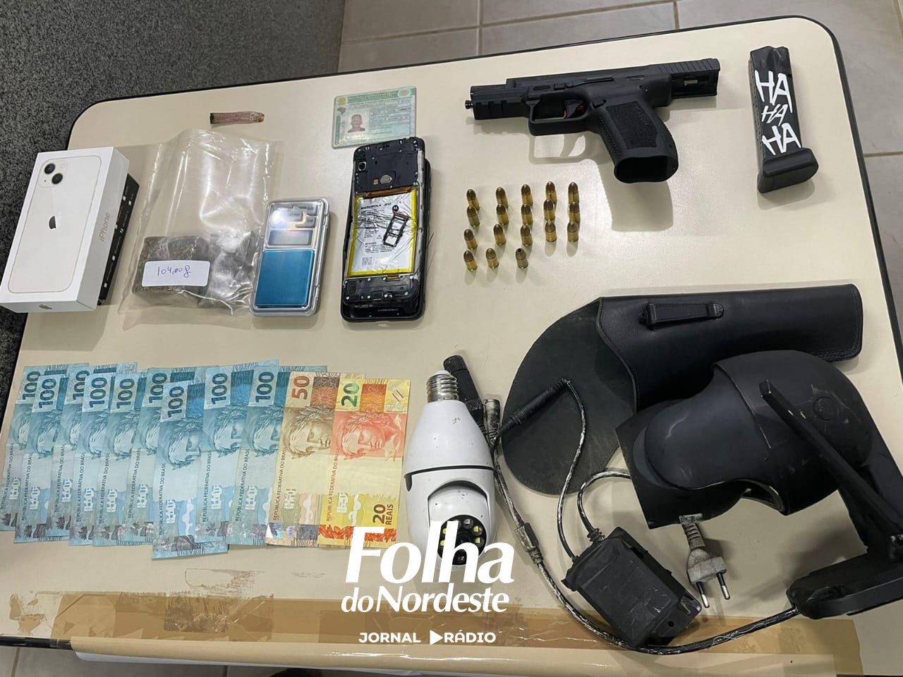 Homem é preso com arma, drogas e dinheiro no bairro Rodrigues em Lagoa Vermelha