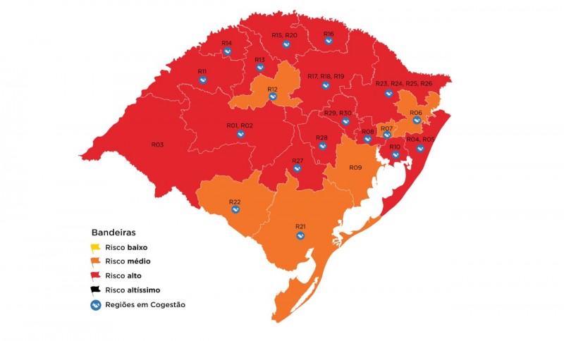 Covid 19: Passo Fundo é uma das regiões com maior número de novos registros de hospitalizações nos últimos sete dias
