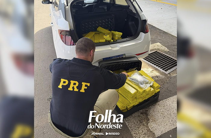 PRF apreende 92 quilos de maconha e prende dois homens na BR-285, em Passo Fundo