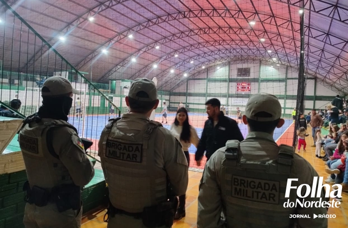 Brigada Militar realizou policiamento durante rodada do Campeonato Municipal em Esmeralda