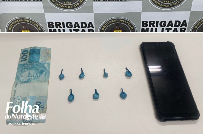Brigada Militar prende homem por tráfico de drogas em Nova Prata
