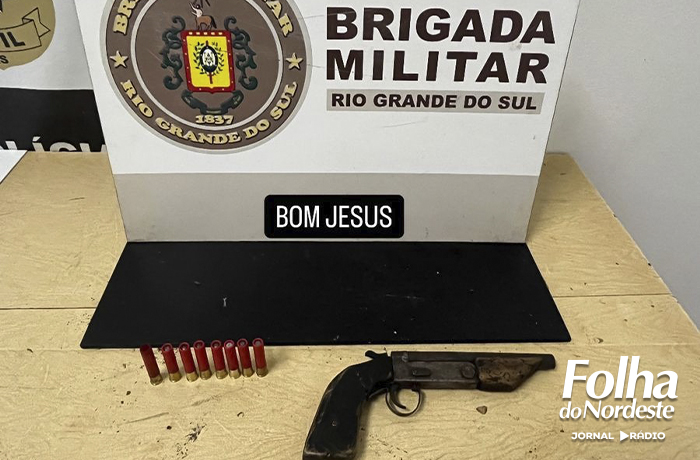 Homem é preso por porte ilegal de arma de fogo em Bom Jesus após ameaçar vítima