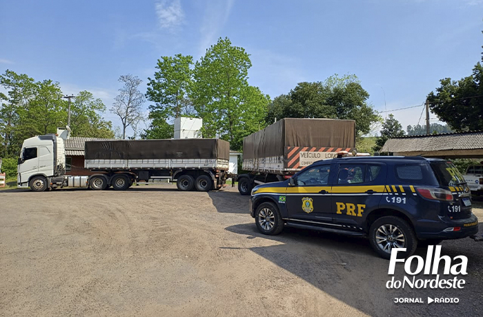 PRF flagra carreta com mais de 22 toneladas de excesso de peso que seguia para Sananduva