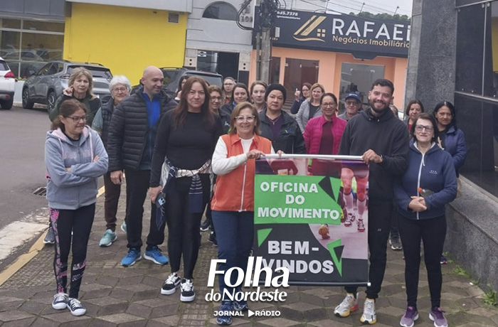 Primeira caminhada da Oficina do Movimento reúne participantes do CRAS em Lagoa Vermelha