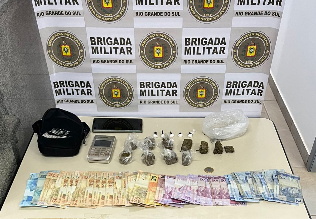 Brigada Militar realiza prisão por tráfico de drogas em Lagoa Vermelha