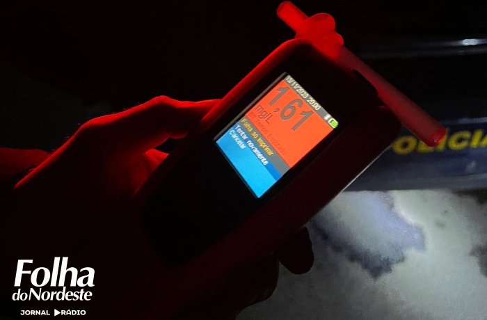 PRF prende motorista embriagado com índice 5 vezes maior para caracterizar crime de embriaguez