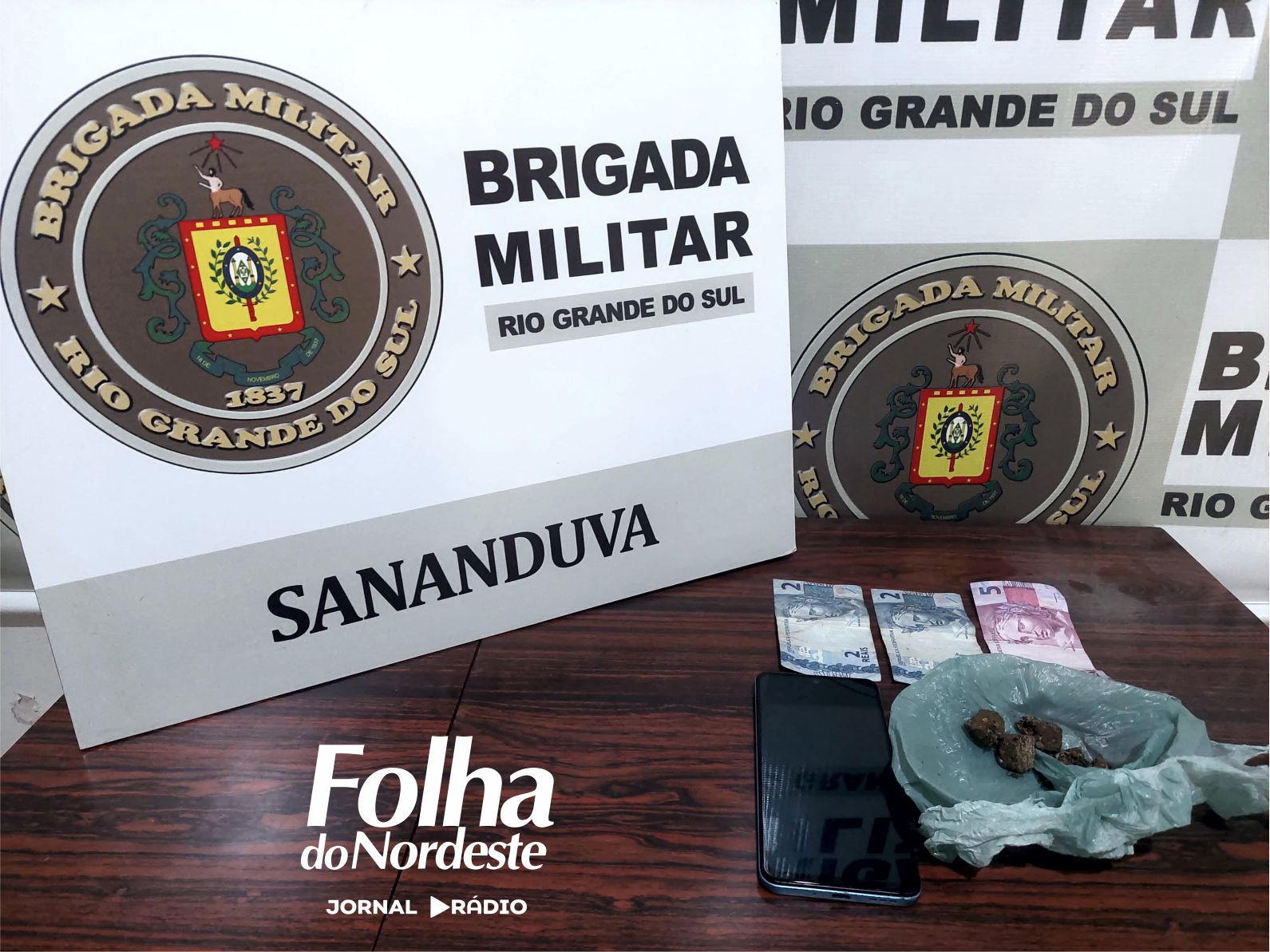 Três homens são presos em Sananduva por tráfico de drogas