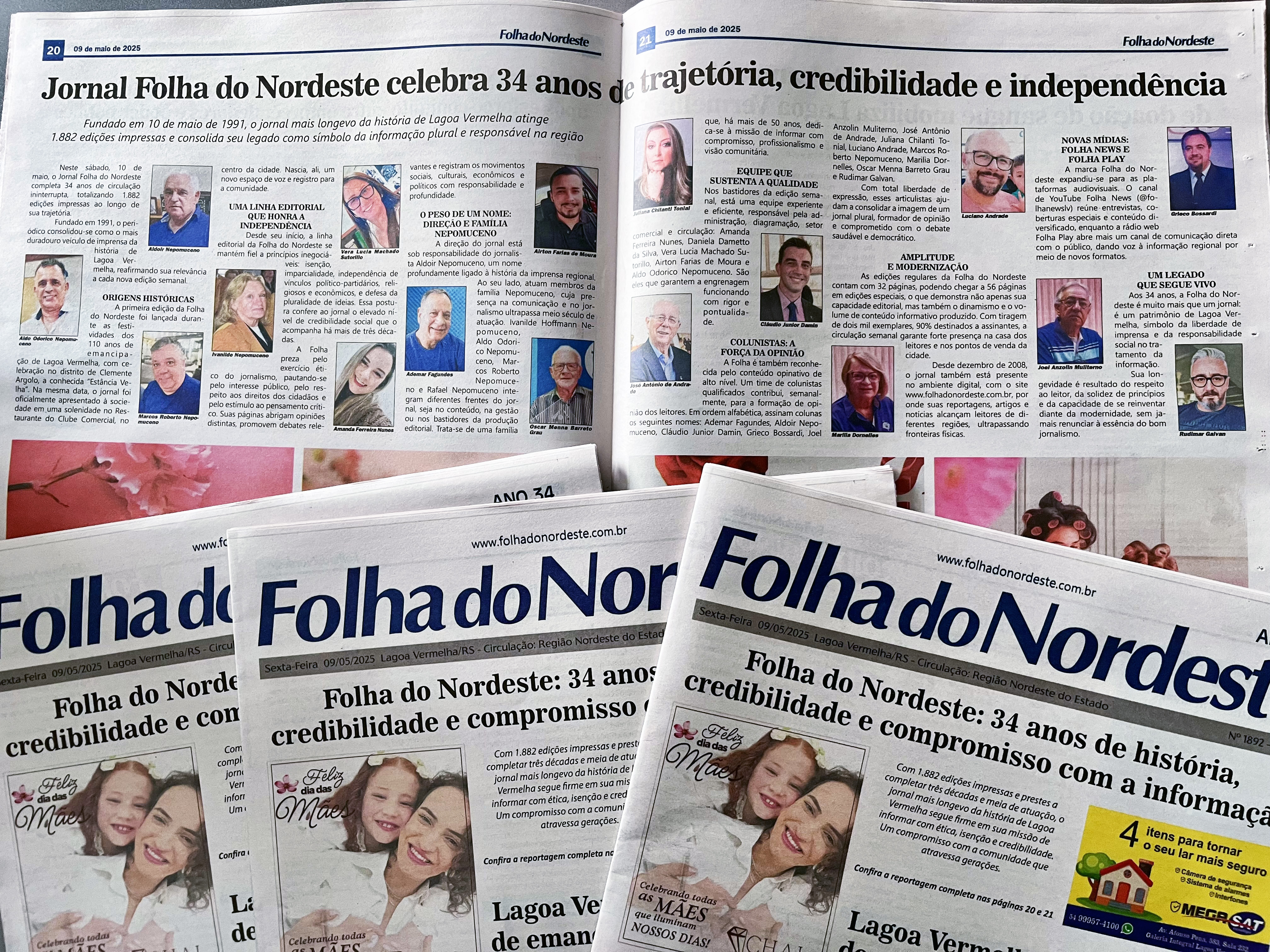 Folha do Nordeste celebra 34 anos como símbolo da imprensa regional em Lagoa Vermelha