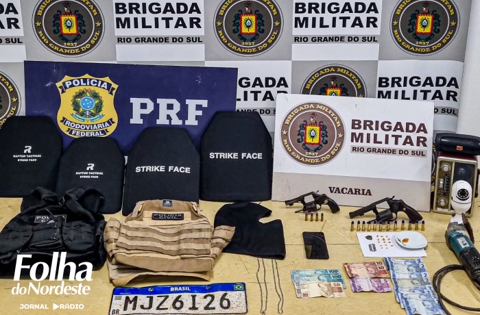 Brigada Militar e Polícia Rodoviária Federal realizam prisão de dois homens e apreensão de um menor de idade